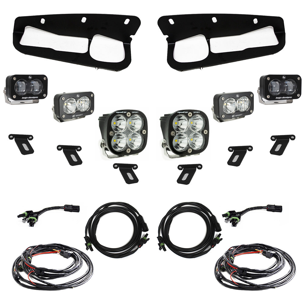 2021-2026 Ford Bronco S2 SAE “Sportsmen” Fog Pocket Light Kit - Clear - Toggle Switch