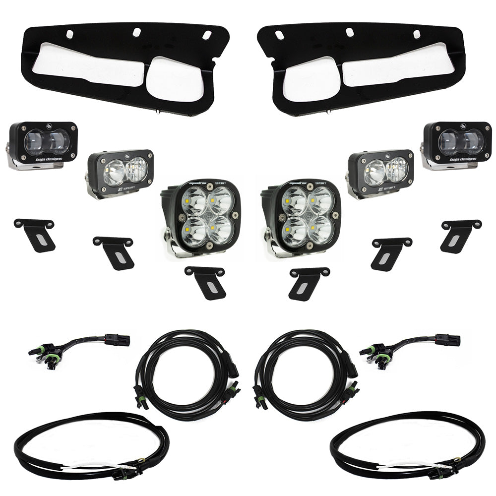 2021-2026 Ford Bronco S2 SAE “Sportsmen” Fog Pocket Light Kit - Clear - Upfitter Wiring