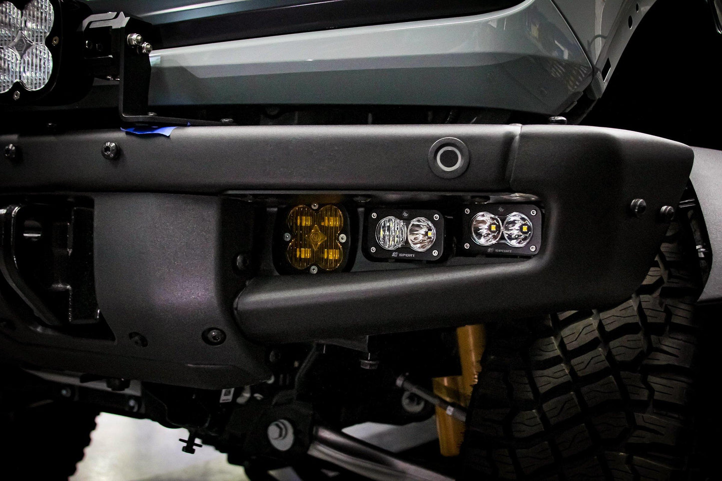 Ford Squadron SAE/Dual S2 Sport Steel Bumper Fog Pocket Light Kit - Ford 2021-2026 Bronco; 2022-2026 Bronco Raptor; NOTE: w/ OE Steel Bumper