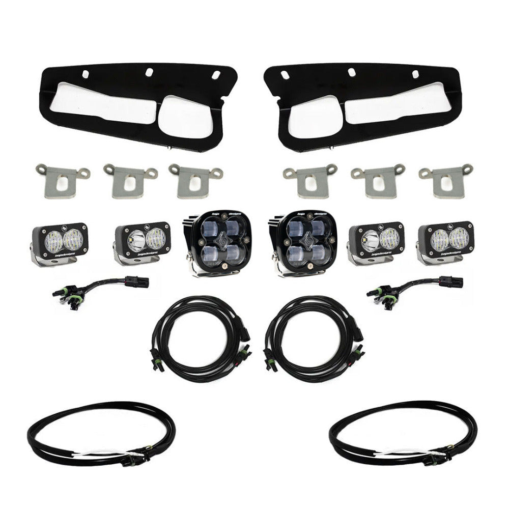 Ford Squadron SAE/Dual S2 Sport Steel Bumper Fog Pocket Light Kit - Ford 2021-2026 Bronco; 2022-2026 Bronco Raptor; NOTE: w/ OE Steel Bumper