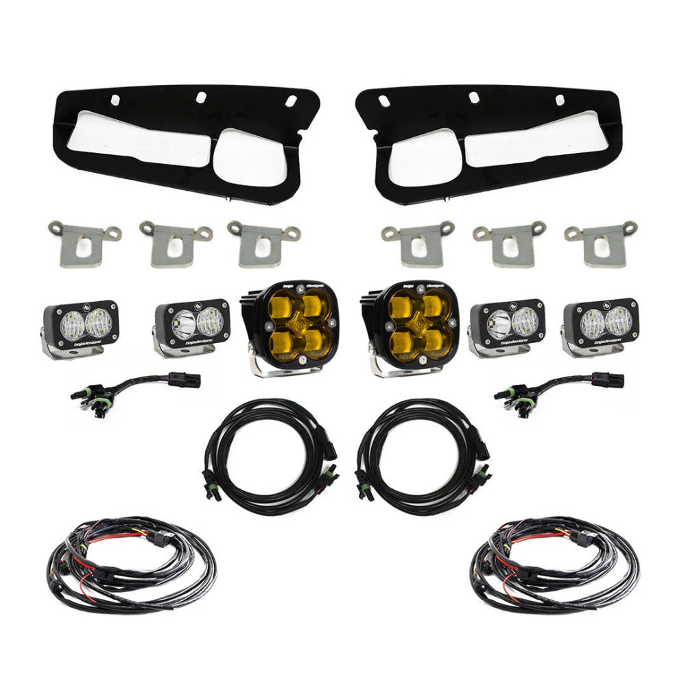 Ford Squadron SAE/Dual S2 Sport Steel Bumper Fog Pocket Light Kit - Ford 2021-2026 Bronco; 2022-2026 Bronco Raptor; NOTE: w/ OE Steel Bumper
