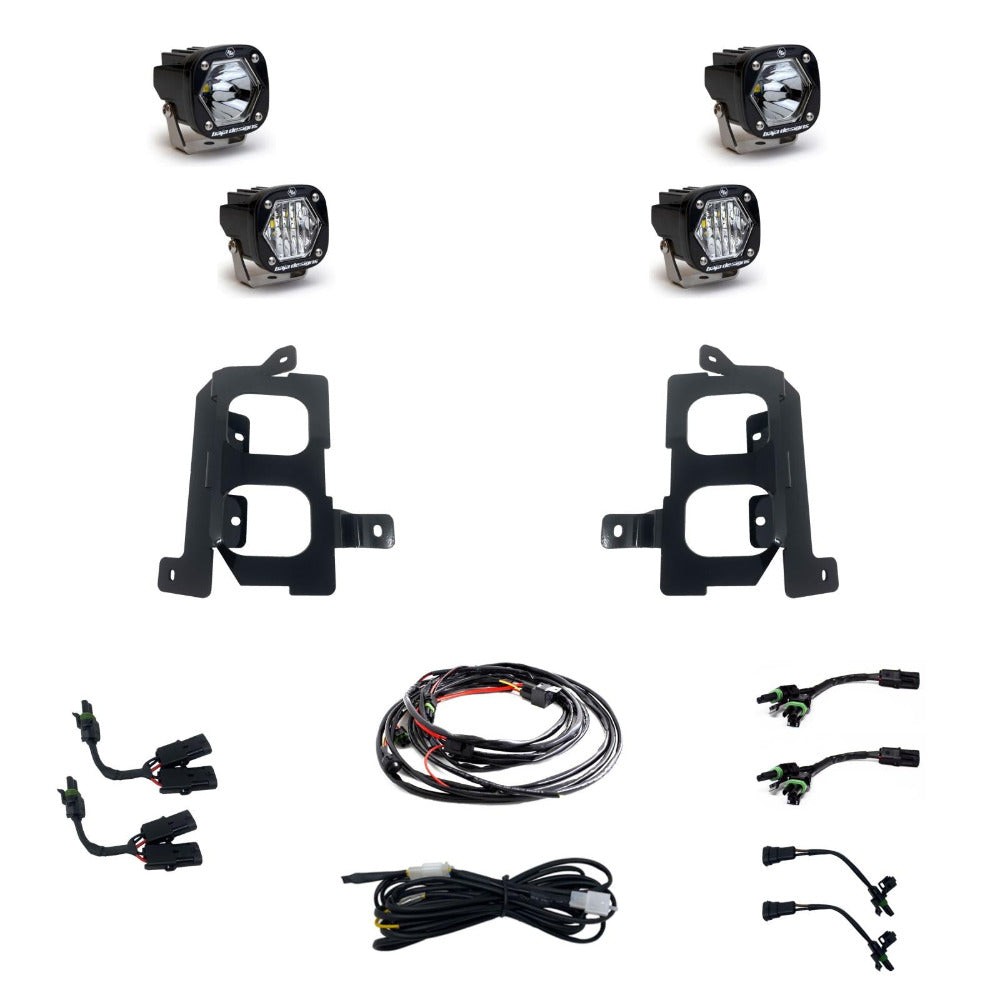 '20-22 GMC 2500/3500 Baja Designs Dual S1 Fog Light Pocket Kit