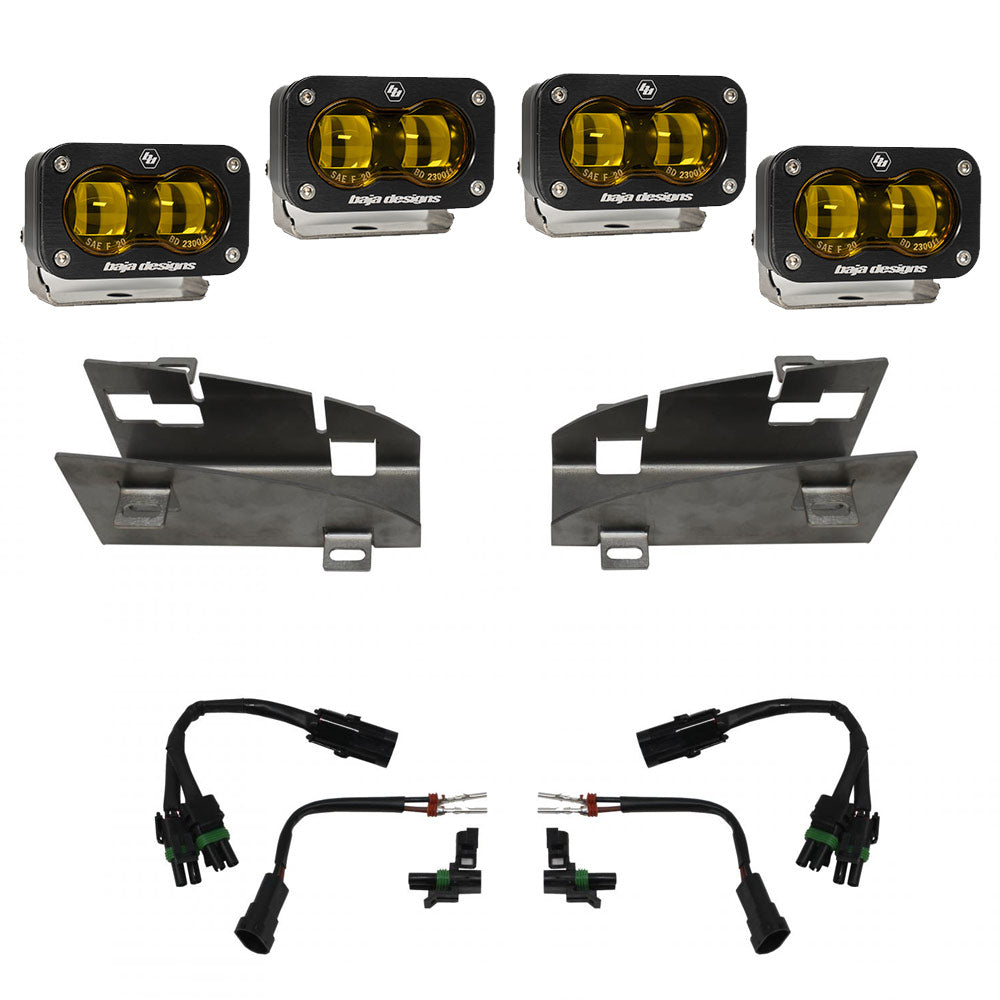 21-24 Ram TRX/19-24 Ram 1500 Rebel Dual S2 SAE Fog Pocket Light Kit - Amber