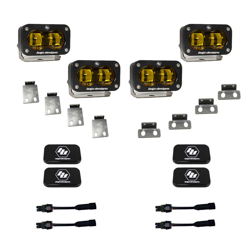 2021-2026 Ford Raptor S2 SAE Dual Fog Pocket Kit - Amber