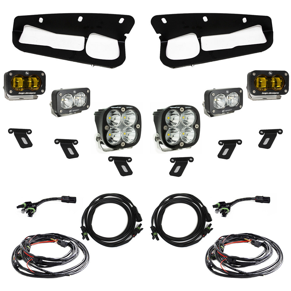 2021-2026 Ford Bronco S2 SAE “Sportsmen” Fog Pocket Light Kit - Amber - Toggle Switch