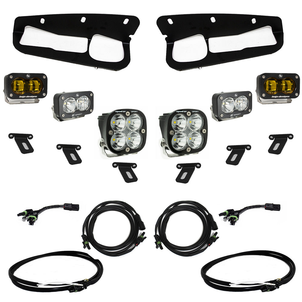 2021-2026 Ford Bronco S2 SAE “Sportsmen” Fog Pocket Light Kit - Amber - Upfitter Wiring
