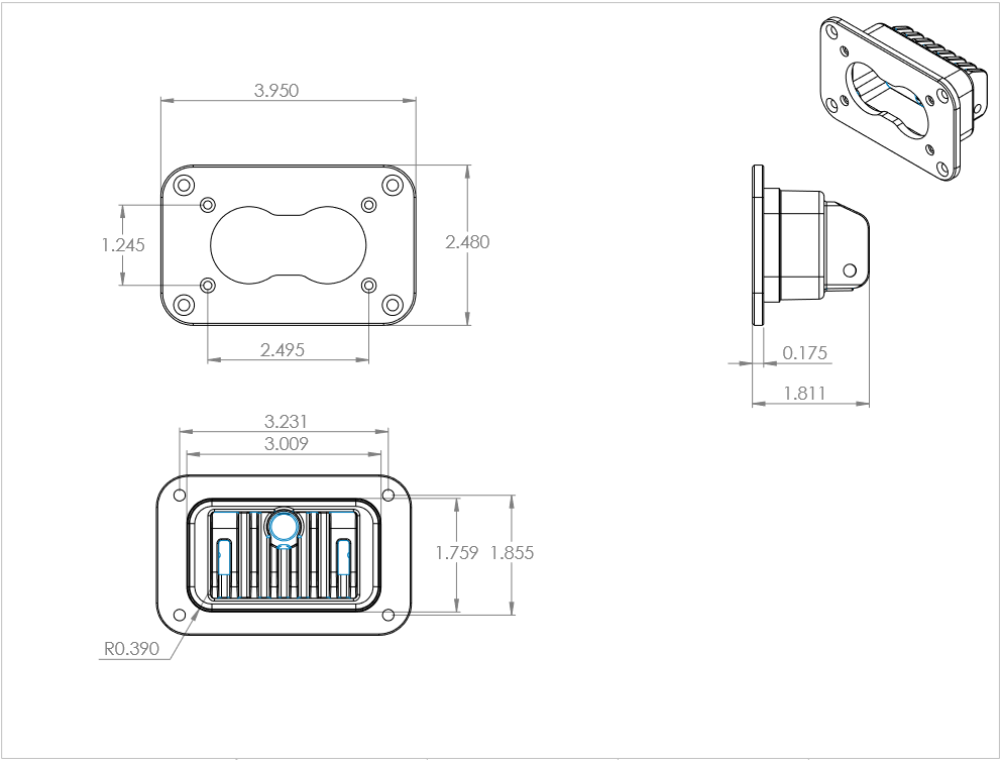S2 Pro Flush Mount LED Light