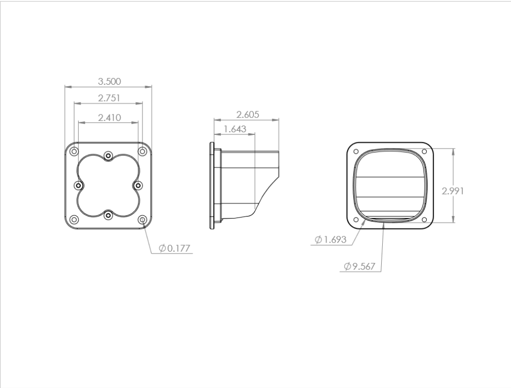 Squadron Pro Series LED Light Flush Mount