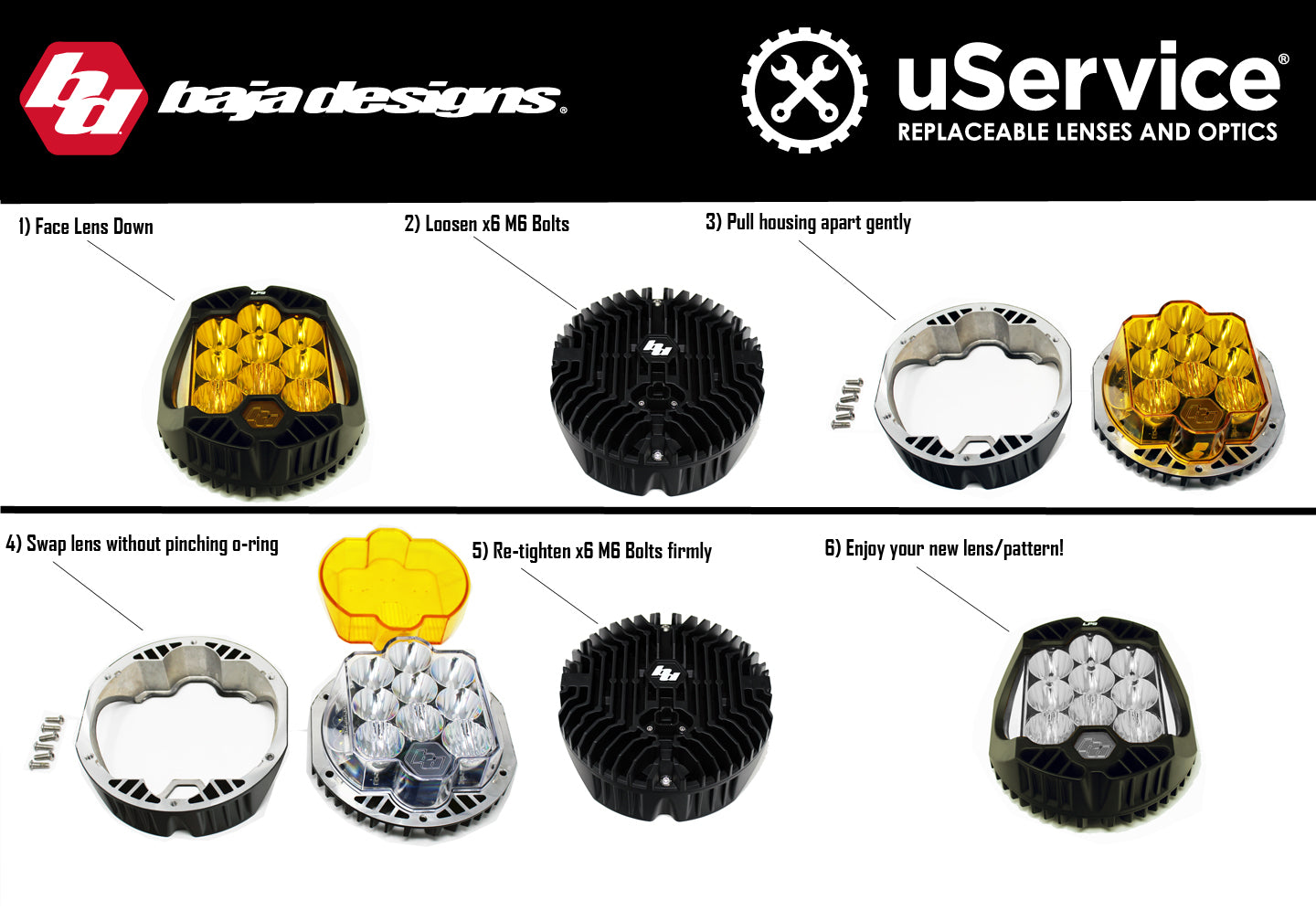 Baja Designs - LP6 Series, Driving/Combo Lens Kit